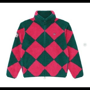 Rowing Blazers Harlequin Sherpa “Jockey” Fleece Full Zip NWT Size M